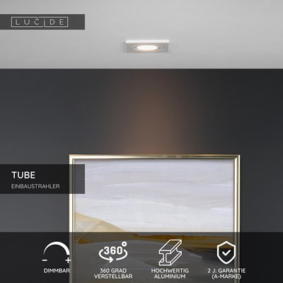 Lucide TUBE - Einbaustrahler - 1xGU10 - Weiß